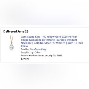 Yellow Gold Teardrop Necklace